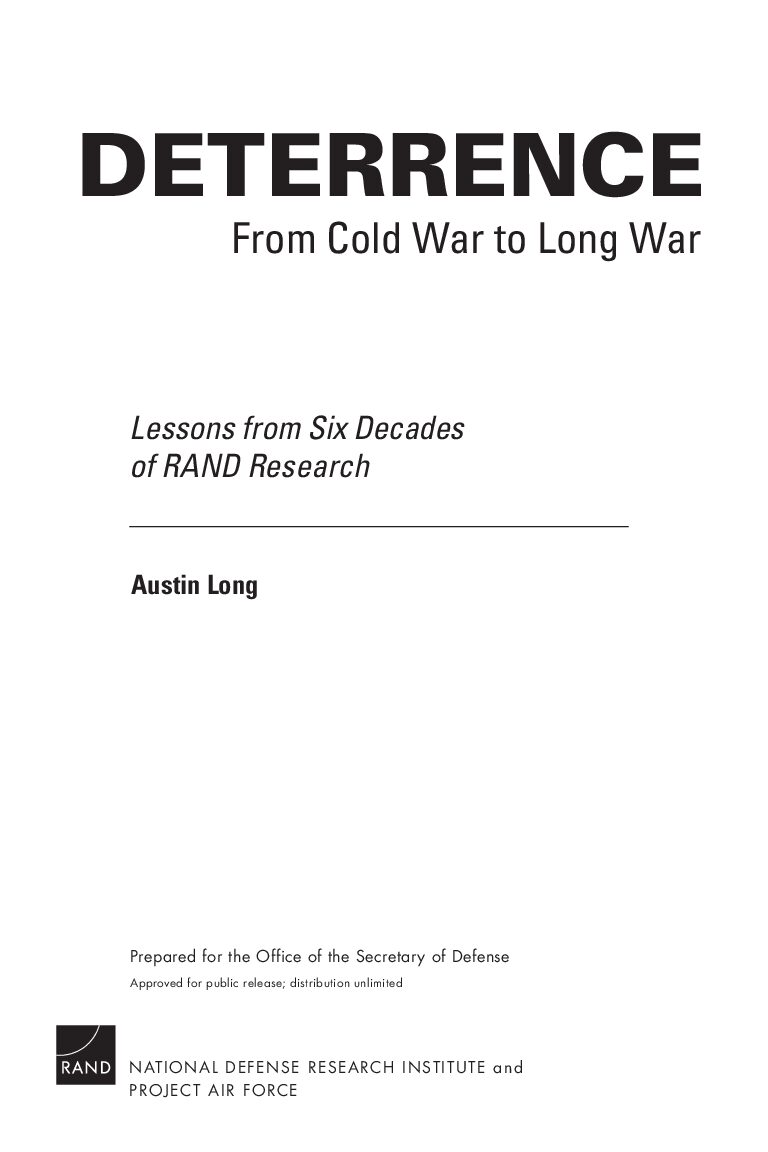 Long - Deterrence - From Cold War to Long War