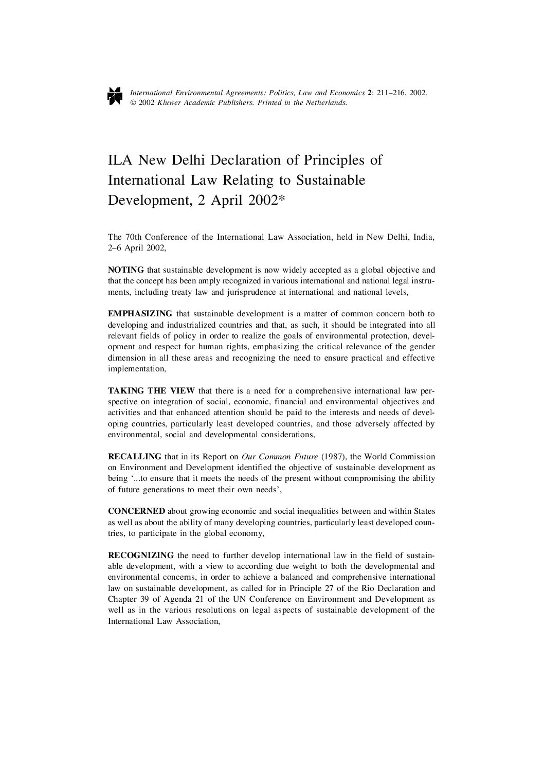 New Delhi Declaration