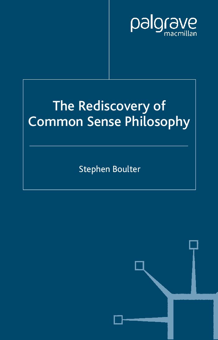 Rediscovery Common Sense Philosophy