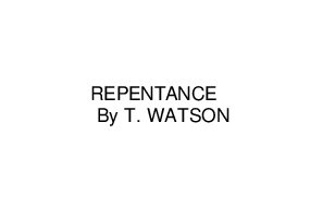 Repentance