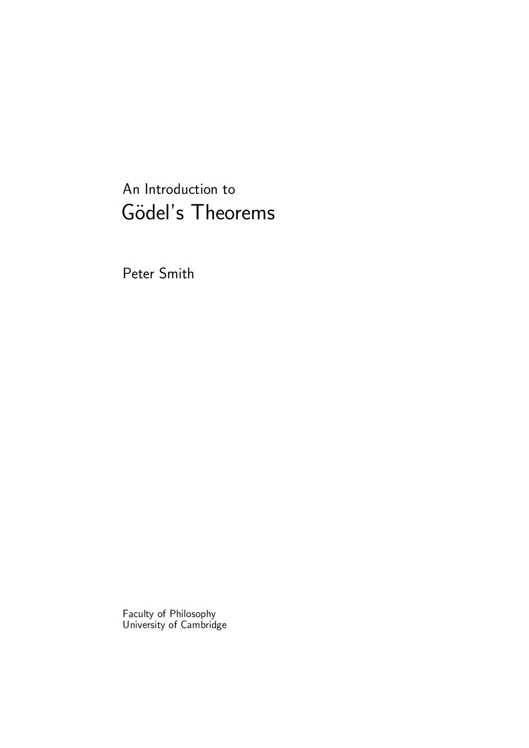 An Introduction to Godel_s Theorems