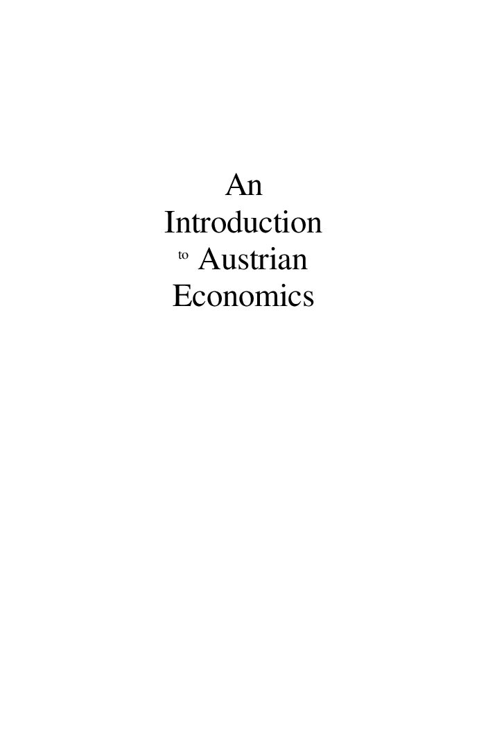 Taylor – An Introduction to Austrian Economics