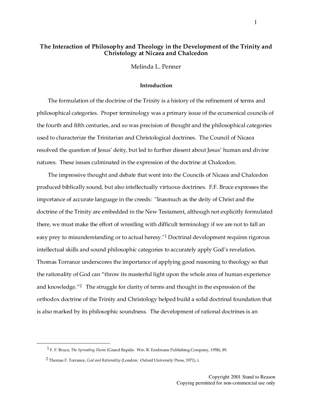 Trinity and Christology at Nicaea and Chalcedon