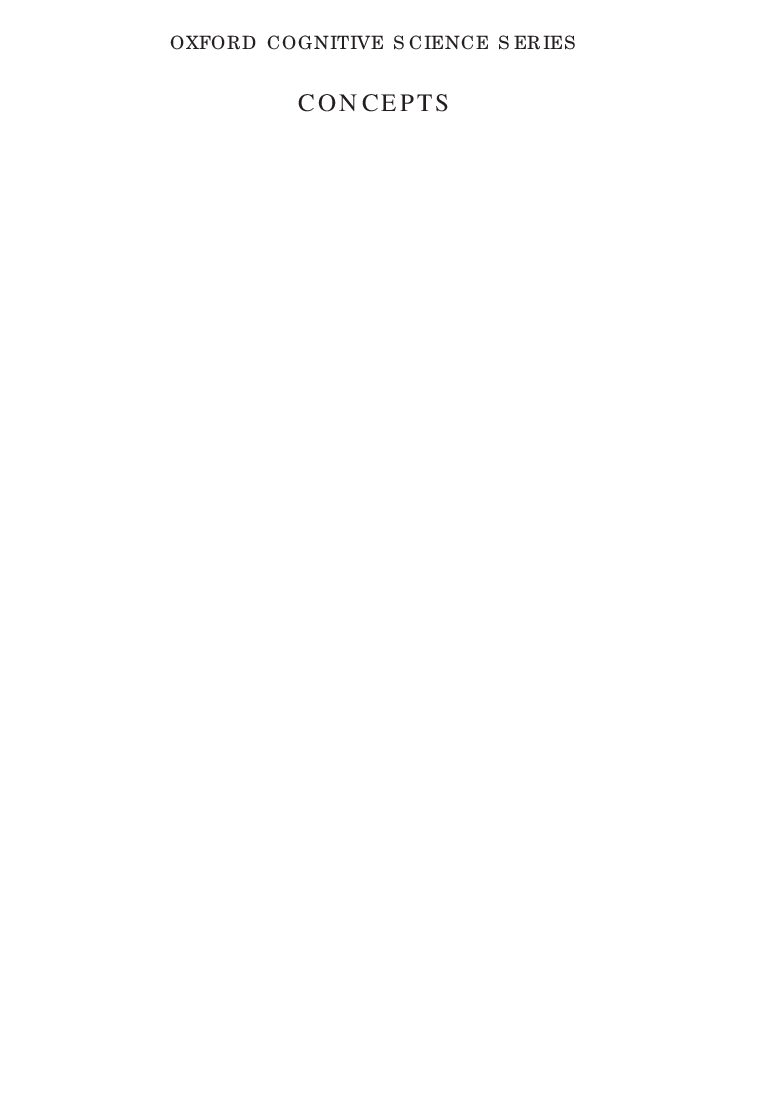 Concepts - Where Cognitive Science Went Wrong