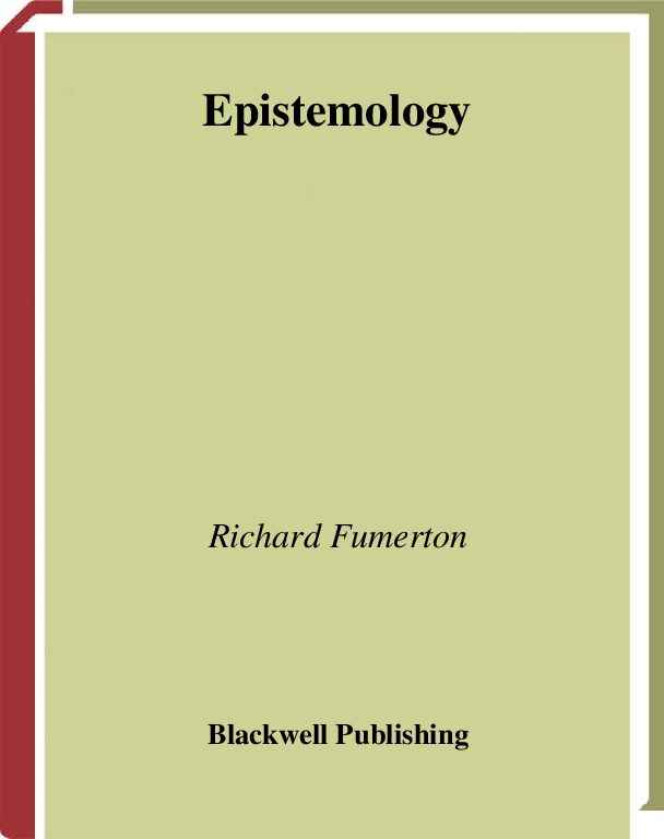 Epistemology Fumerton