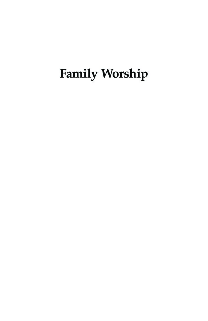 Family Worship
