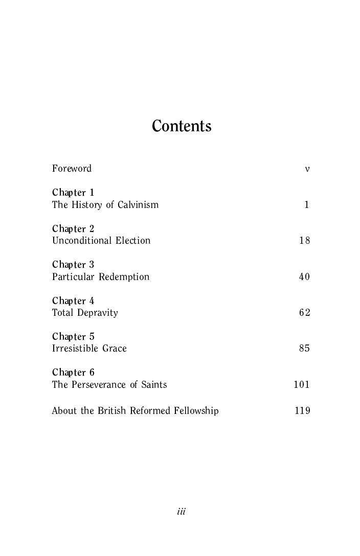 Five Points of Calvinism