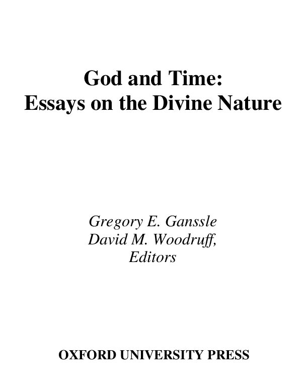 God and Time_ Essays on the Divine Nature-Oxford University Press, USA (2001) (1)