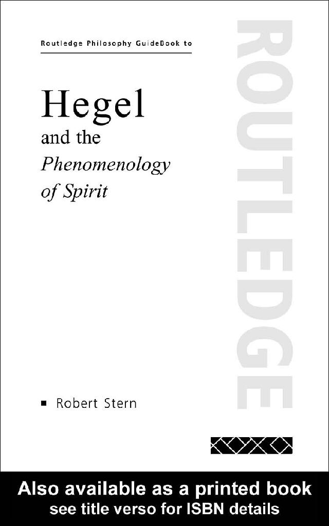 Hegels Phenomenology Spirit