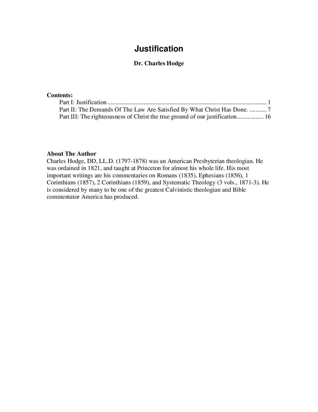 Justification Chodge